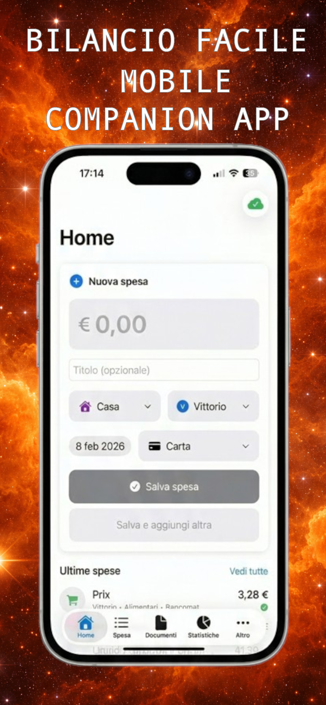 BilancioFacileMobile - Home
