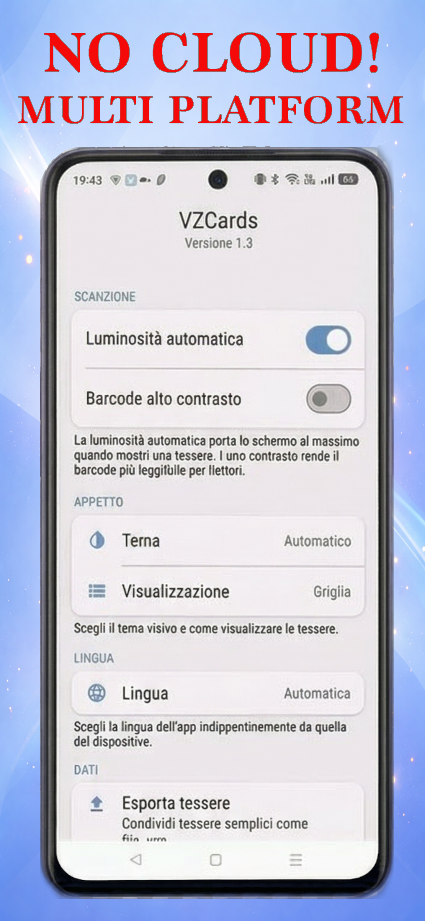 VZCards Android - Dettaglio
